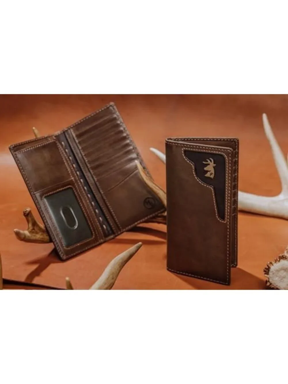 Deer Ornament Long Bifold Wallet | Stylish Hunting & Rodeo Accessory